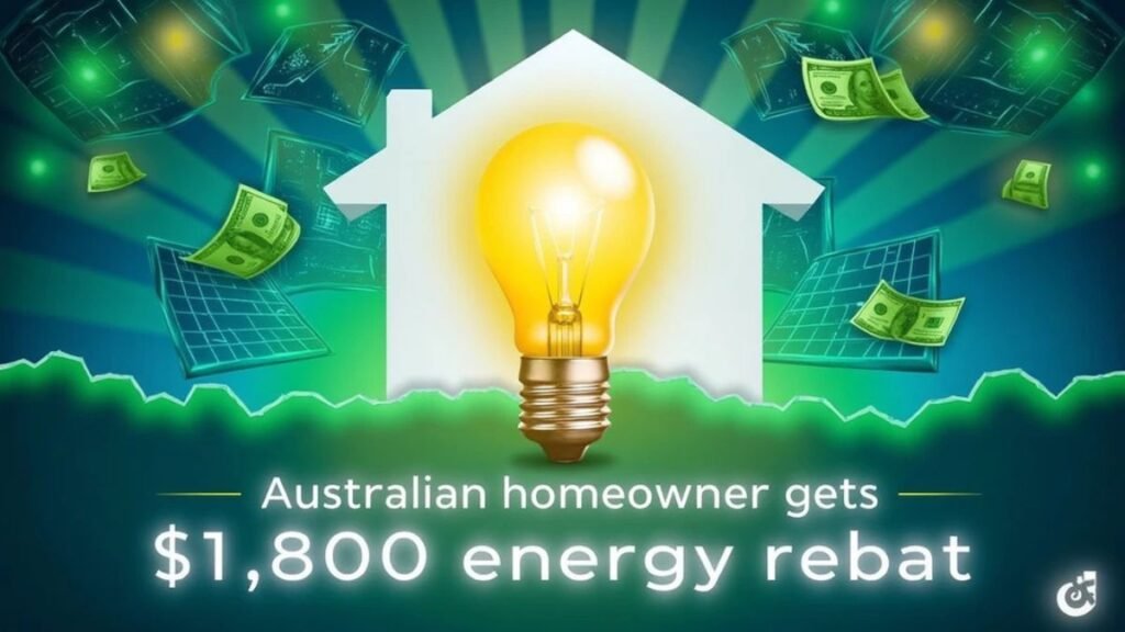 Australian homeowner gets $1,800 energy rebate